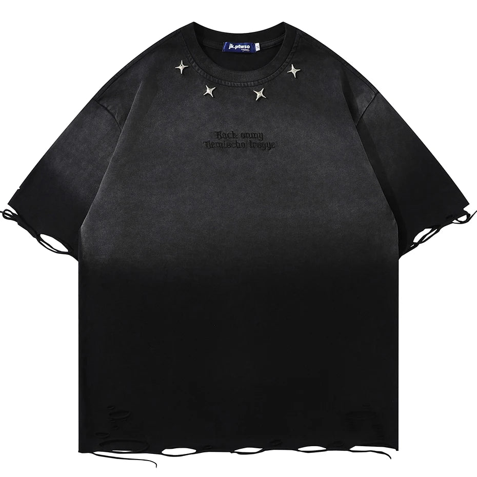 Distressed Metal Star Tee