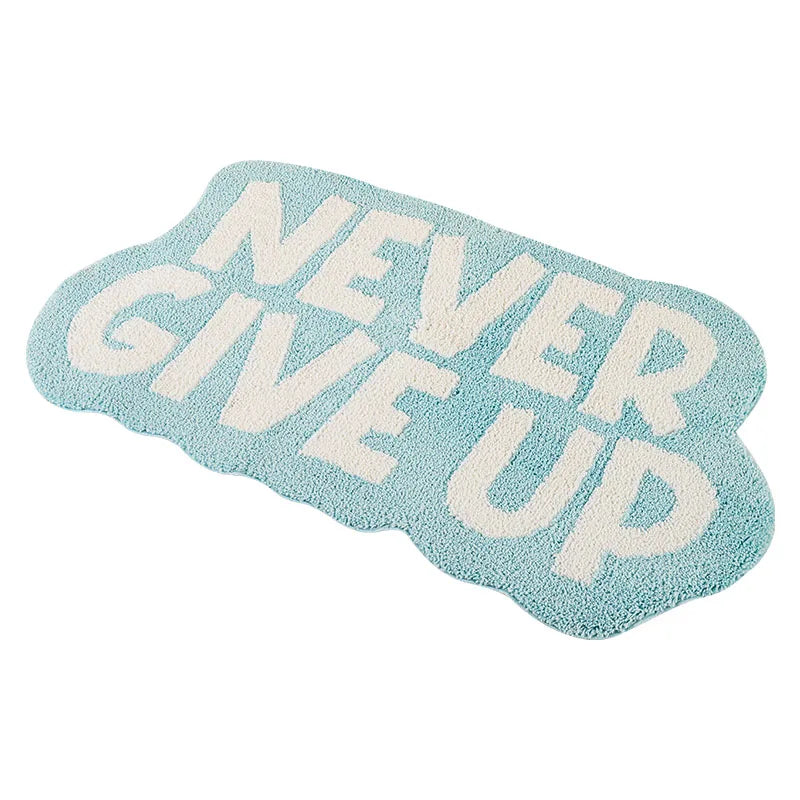 Never Give Up Motivationa Rug