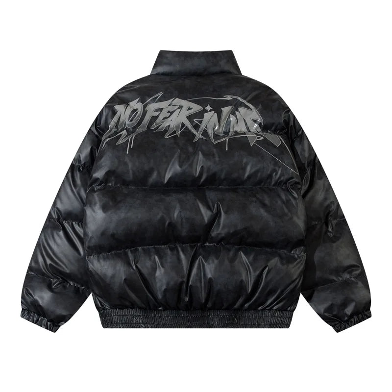 Graphic Puffer Parka Jackets