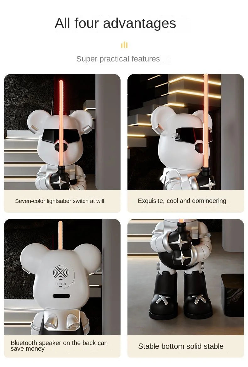 Lightsaber Bear Statue Bluetooth