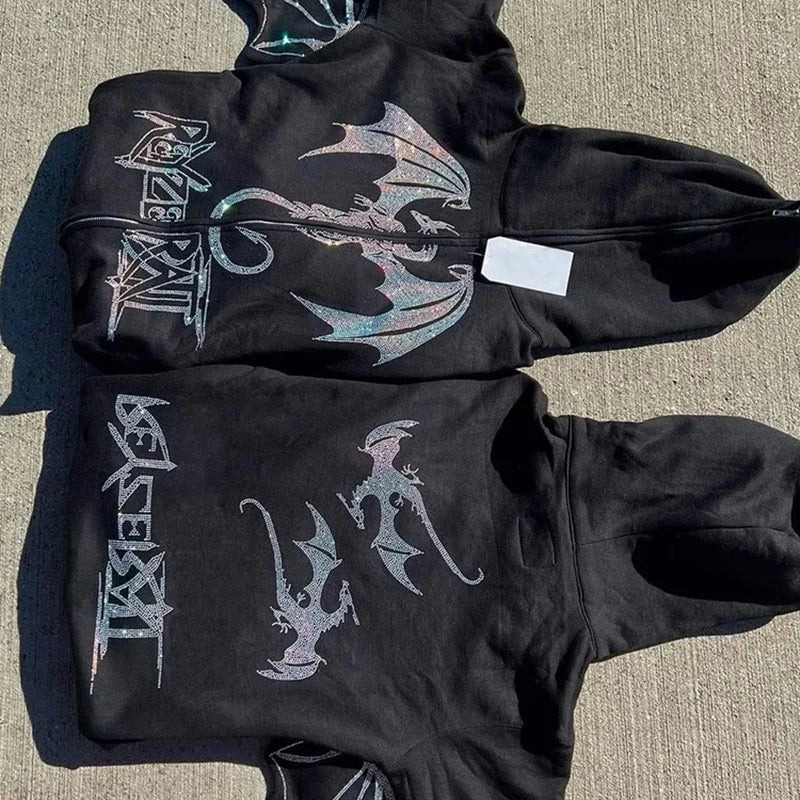 Meteor Rhinestone Hoodie