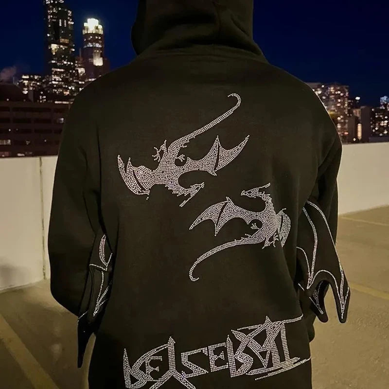 Meteor Rhinestone Hoodie