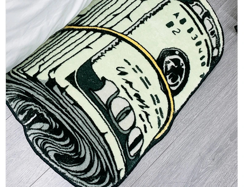 Money Roll Up Rug