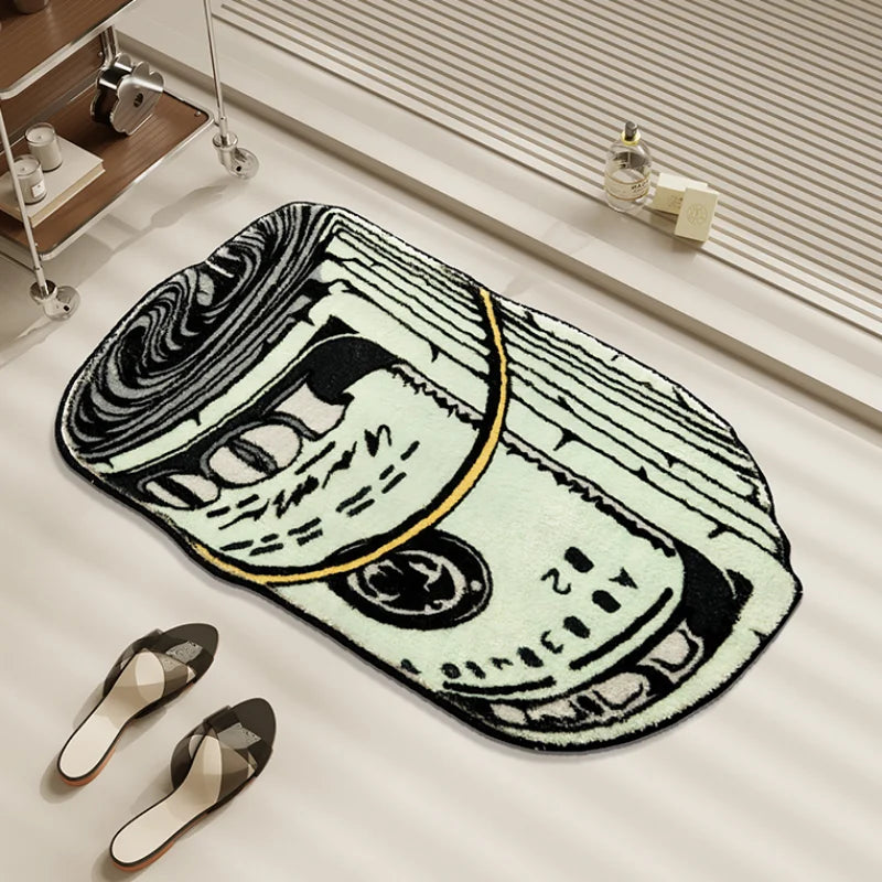 Money Roll Up Rug