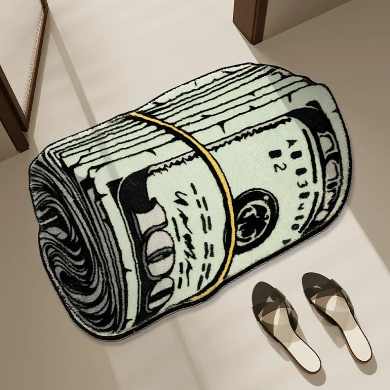 Money Roll Up Rug