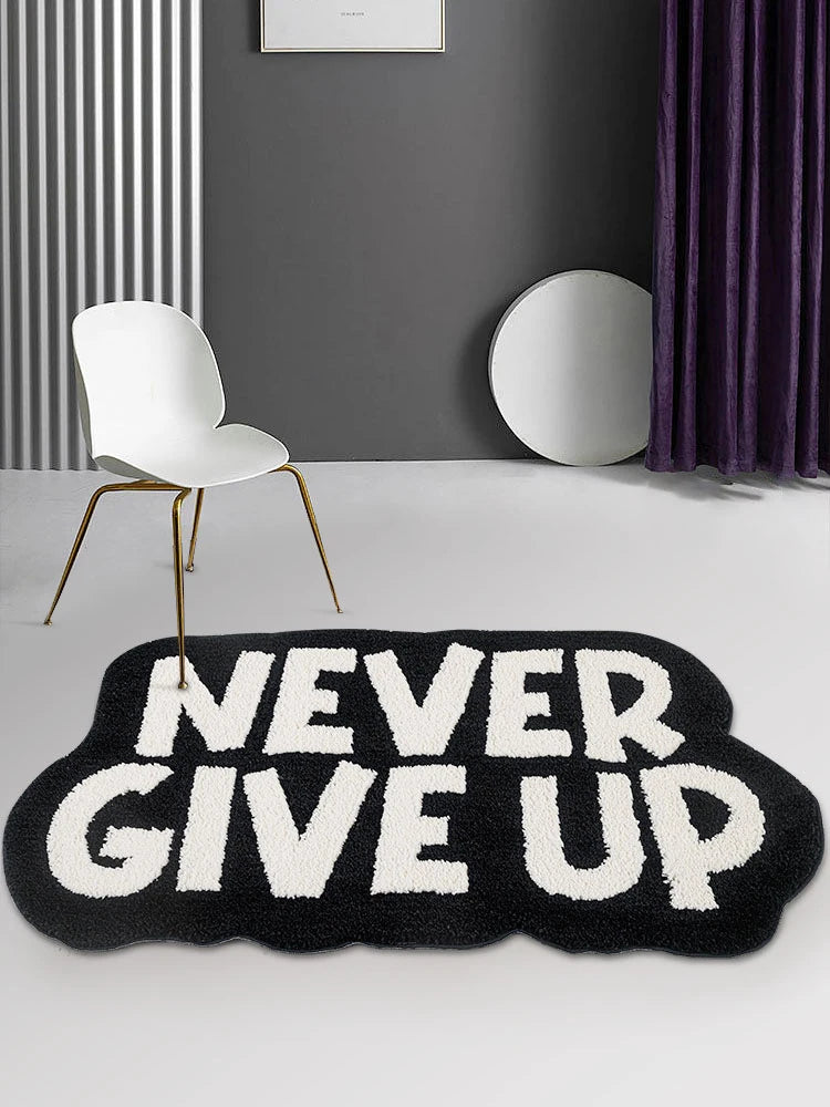 Never Give Up Motivationa Rug