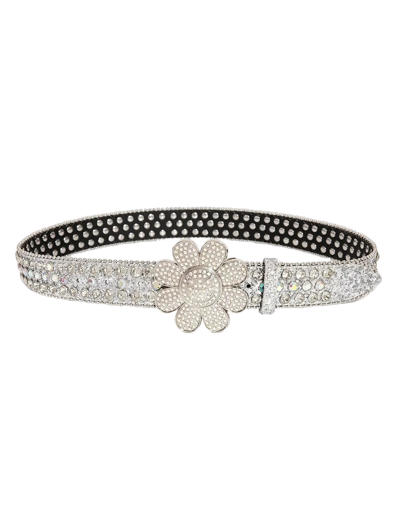 Flower rhinestone buckle