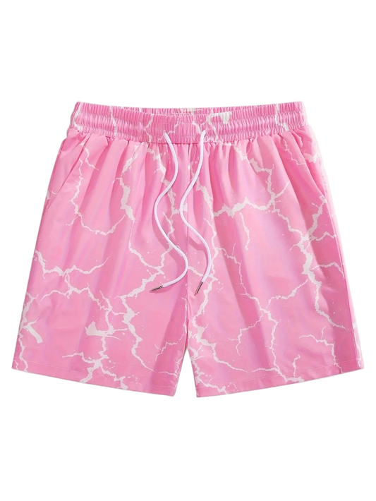 Pink White Lightning Shorts