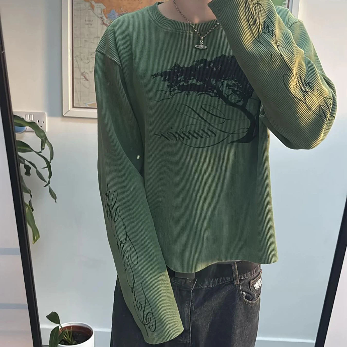 Autumnm Long Sleeve Waffle T-shirt