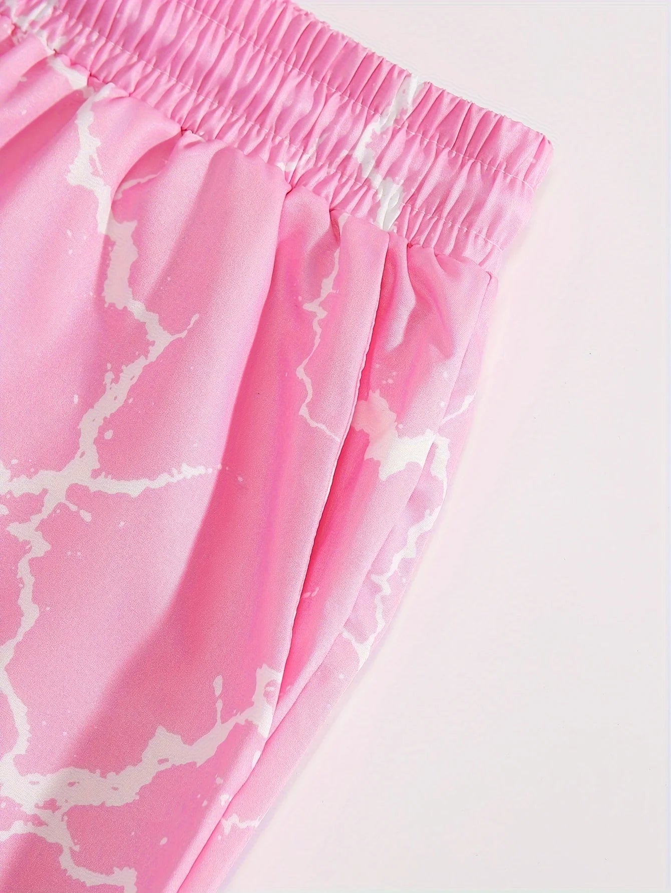 Pink White Lightning Shorts