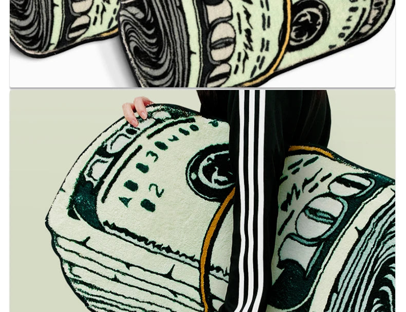 Money Roll Up Rug