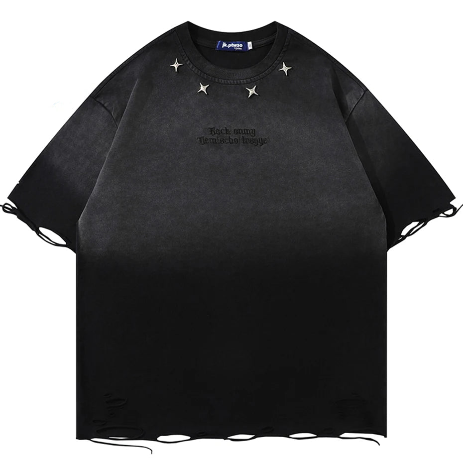 Distressed Metal Star Tee