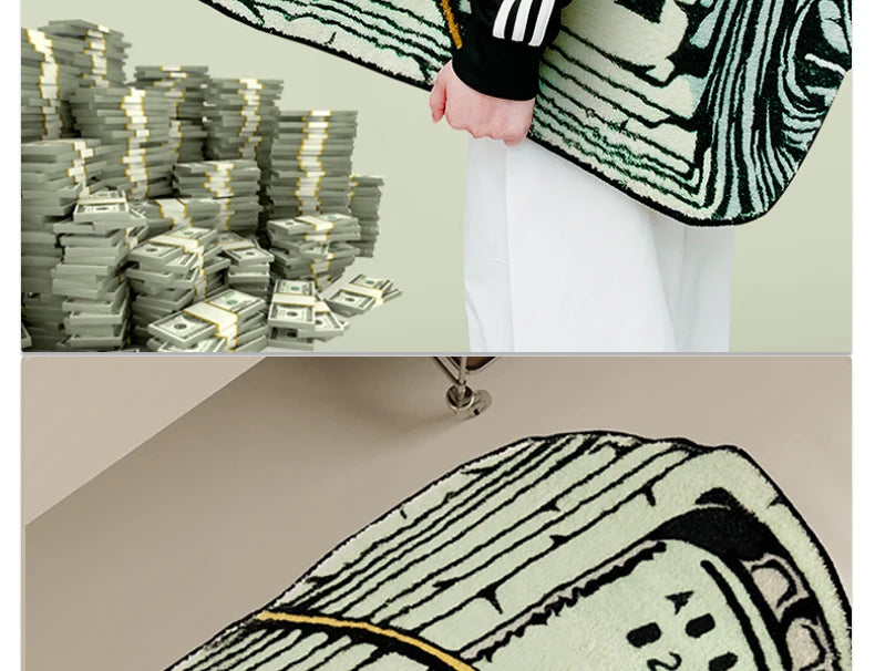 Money Roll Up Rug