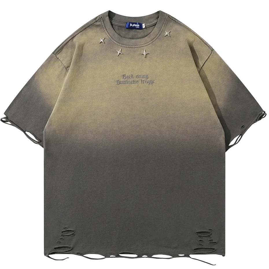 Distressed Metal Star Tee