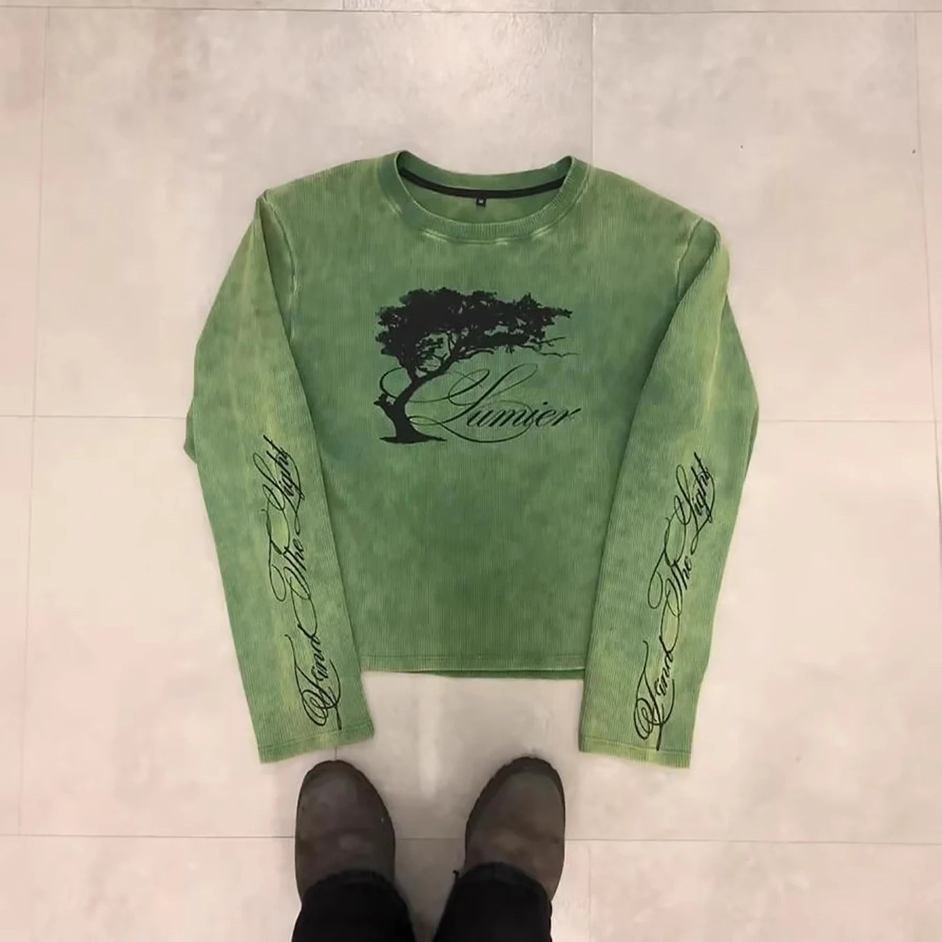 Autumnm Long Sleeve Waffle T-shirt